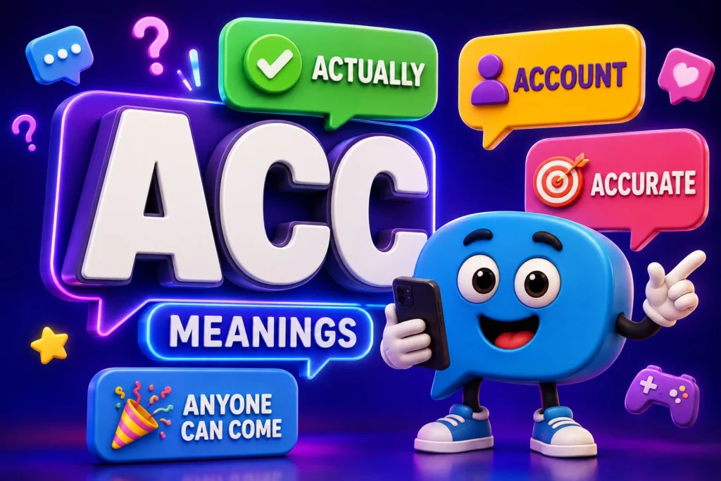 ACC Meaning in Text: What Does ACC Mean on Social Media?