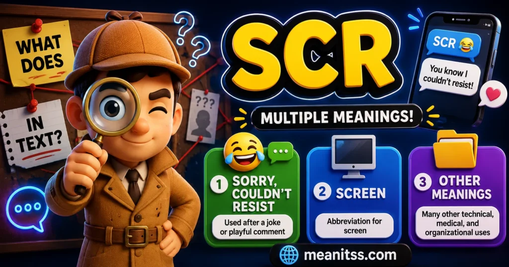 SCR Meaning: What Does This Text Abbreviation Hide?