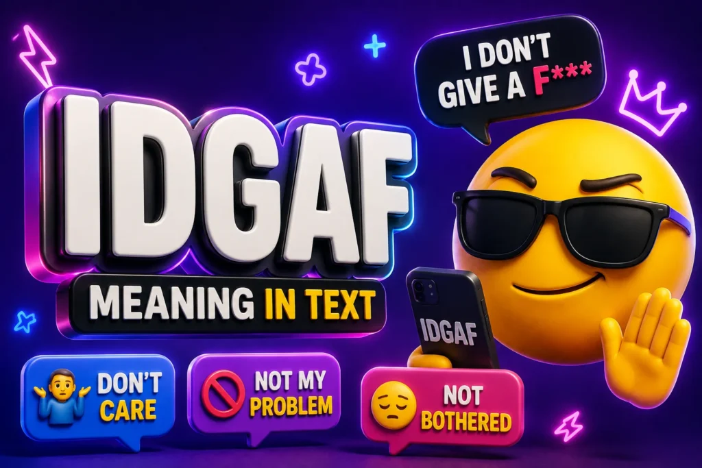 What Does IDGAF Mean in Text? Full Slang Guide
