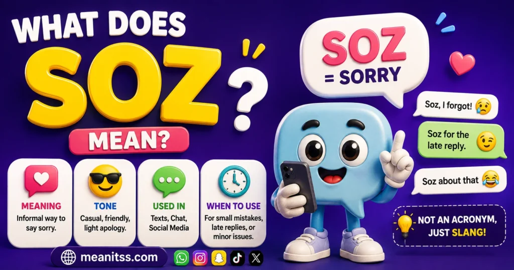 What Does Soz Mean? Slang Meaning Explained